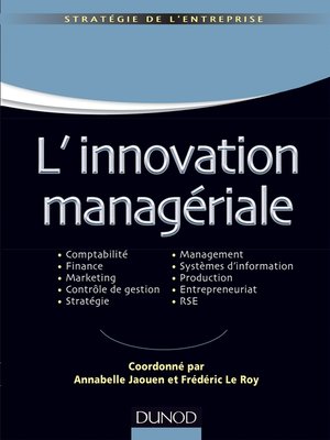 cover image of L'innovation managériale